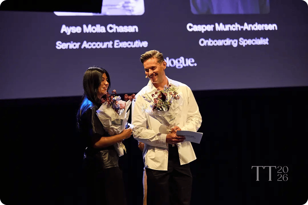 Ayse and Casper on stage