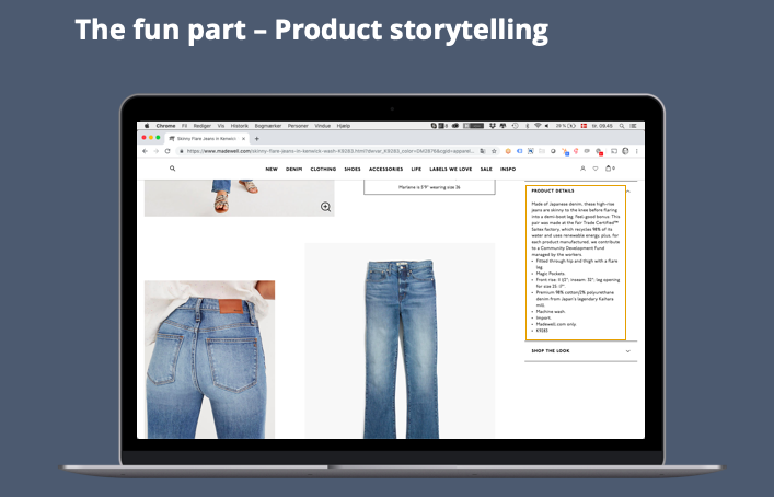 Product storytelling