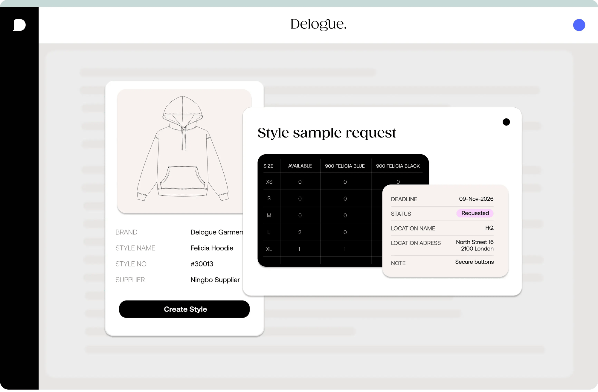 Style Sample Request